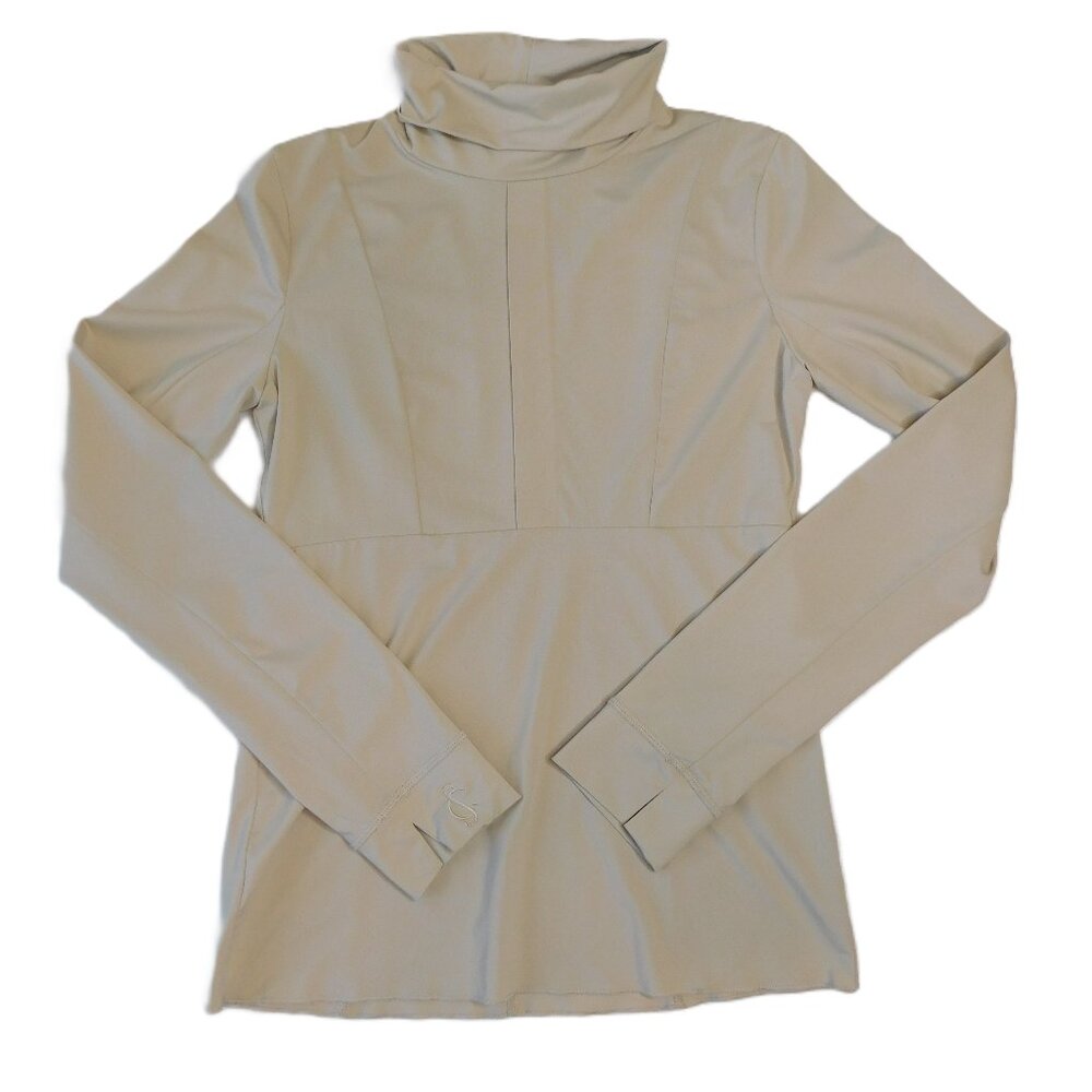 Solid Citizen Equestrian Hailey Turtleneck | UV Base-layer | Lt Tan | EUC | Lrg